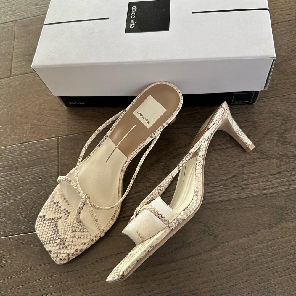 Dolce Vita Kayden Sandal in Bone Snake Print